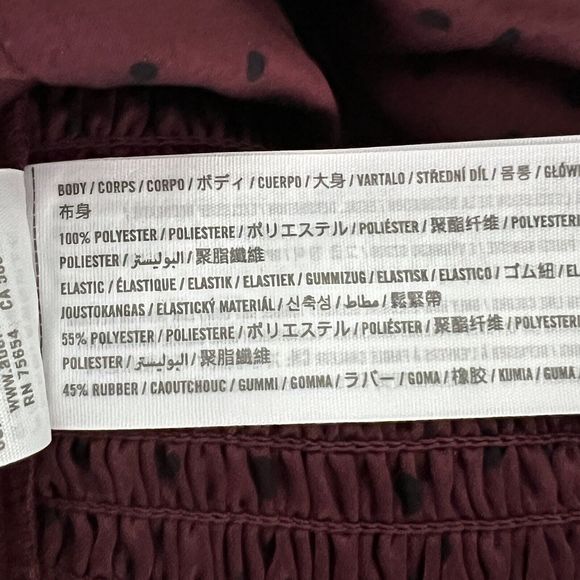 Abercrombie & Fitch Shirt Womens Small Brown Black Polka Dot Crop Top Festival - Picture 7 of 7